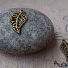 20 pcs of Antique Bronze Filigree Filigree Leaf Charms 10x16mm A334