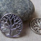 20 pcs of Antique Silver Filigree Flat Tree Ring Charms  20mm A5757