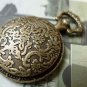 6 pcs Antique Bronze Pocket Watch Round Base Pendants A6418