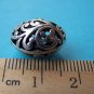 6 pcs Antique Silver 3D Filigree Swirly Oval Beads 14x17mm A1017