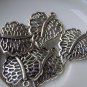Antique Silver Filigree Leaf Charms 18x21mm Set of 20 A995