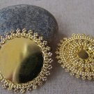 6 pcs Gold Round Pendant Tray Bases Match 25mm Cabochon A4488