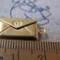 6 pcs of Raw Brass Heart Mail Photo Locket Charms 12x22mm A3554