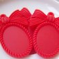 10 pcs Resin Red Bow Tie Knot Cabochon Base Settings A3073