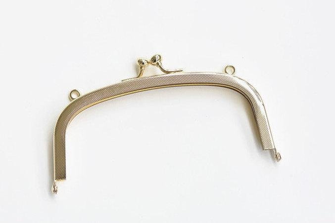 6"" Light Gold Purse Frame Retro Clutch Purse Frame Making 14cm x 6cm ( 6""x 2"") 