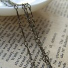 6.6 ft (2m) Antique Bronze Brass Bar And Link Chain Rhombus Link A2017