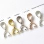 2 pcs 925 Solid Sterling Silver Pinch Bail Pendant Holder Small / Platinum