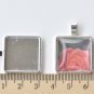 9 pcs Silver Square Frame Pendant Tray Base 20mm Cabochon A8578