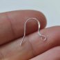 4 pcs (2 Pairs) 925 Sterling Silver Flat Coiled Earring Hook Earwires 0.6mm (24 Gauge) / Rose Gold