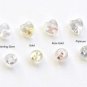 8 pcs 925 Sterling Silver Heart/Round Silicon Covered Butterfly Earring Backs Sterling Silver / Hear