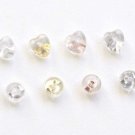 8 pcs 925 Sterling Silver Heart/Round Silicon Covered Butterfly Earring Backs Platinum / Round Shape