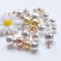 925 Sterling Silver Seamless Round Beads Smooth Spacer Beads 2mm-7mm 20pcs 2.5mm Beads / Gold