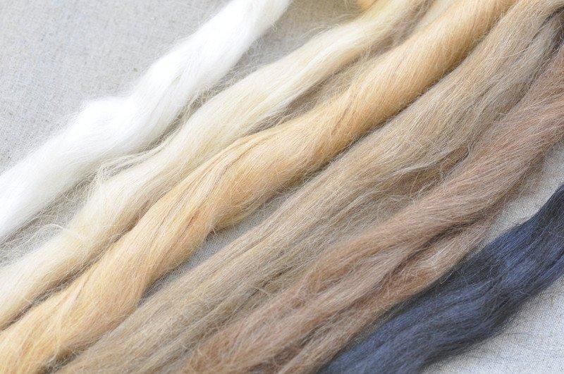 Angora Goat Mohair Needle Felting Wool Bundle 5G(0.17 OZ) A Pack Black