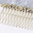 Antique Bronze 12 Teeth Prong Hair Comb Clips 40x65mm Set of 5 A8498