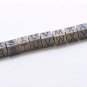 Antique Bronze Alphabet Large Hole Square Initial Letter Beads A-Z  Size 7mm 10pcs Letter U
