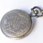 Antique Bronze Cut Out Heart Cover Round Pocket Watch Necklace A5942
