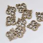 Antique Bronze Fancy Flower Charms 13x16mm Set of 20  A1000