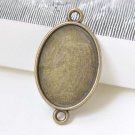 Antique Bronze Pendant Tray Connector 13x18mm/18x25mm Set of 10 18x25 Cab A8447