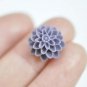 Fancy Resin Round Flower Cameo Cabochon 15mm Vintage Green / 100 pcs