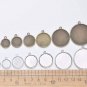 Antique Bronze/Silver Round Cameo Base Setting One Sided 10mm / Antique Bronze