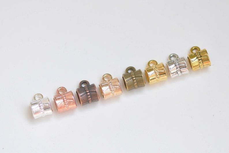 Antique Bronze/Silver/Copper/Gold/Rose Gold Bail Charms Set of 30 Shiny Gold