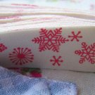 5.46 Yards Snowflake Print Cotton Ribbon Label String A2548