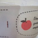 Apple Camera Leaf Print Cotton Ribbon Label String A2535