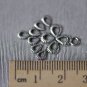 Antique Silver Peacock Chandelier Earring Connector Set of 20 A7892