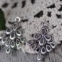 Antique Silver Peacock Chandelier Earring Connector Set of 20 A7892