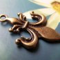 10 pcs Antique Bronze Fleur de Lis Flower Lily Connectors A356