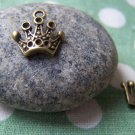 10 pcs Antique Bronze Tiny Half Crown Charms 12.5mm A779