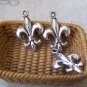 20 pcs Antique Silver Flower Lily Charms 12x18mm A2336