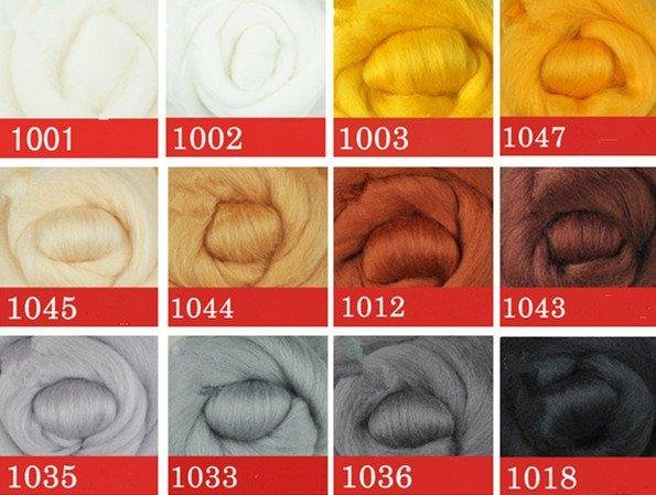 Australian Merino Wool Colorful Needle Felting 5G(0.17 OZ) A Pack 1018