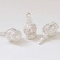 3D Crown Charms 8x17mm Antique Bronze/ Silver/Gold Set of 10 Shiny Silver