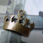 Antique Bronze Heart Crown Charms Pendants Set of 30 A7823