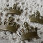 Antique Bronze Heart Crown Charms Pendants Set of 30 A7823