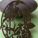 10 pcs Antique Bronze Deer Oval Embellishments  A3989