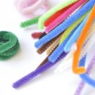 Chenille Stems Pipe Cleaner Tinsel Stems Wired Sticks Set of 6 12