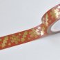 Christmas Red Snowflake Washi Tape 15mm x 10M Roll A12183