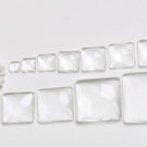 Clear Glass Dome Square Cabochon Cameo 6mm-40mm 50 pcs Size 6mm