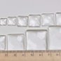 Clear Glass Dome Square Cabochon Cameo 6mm-40mm 50 pcs Size 10mm