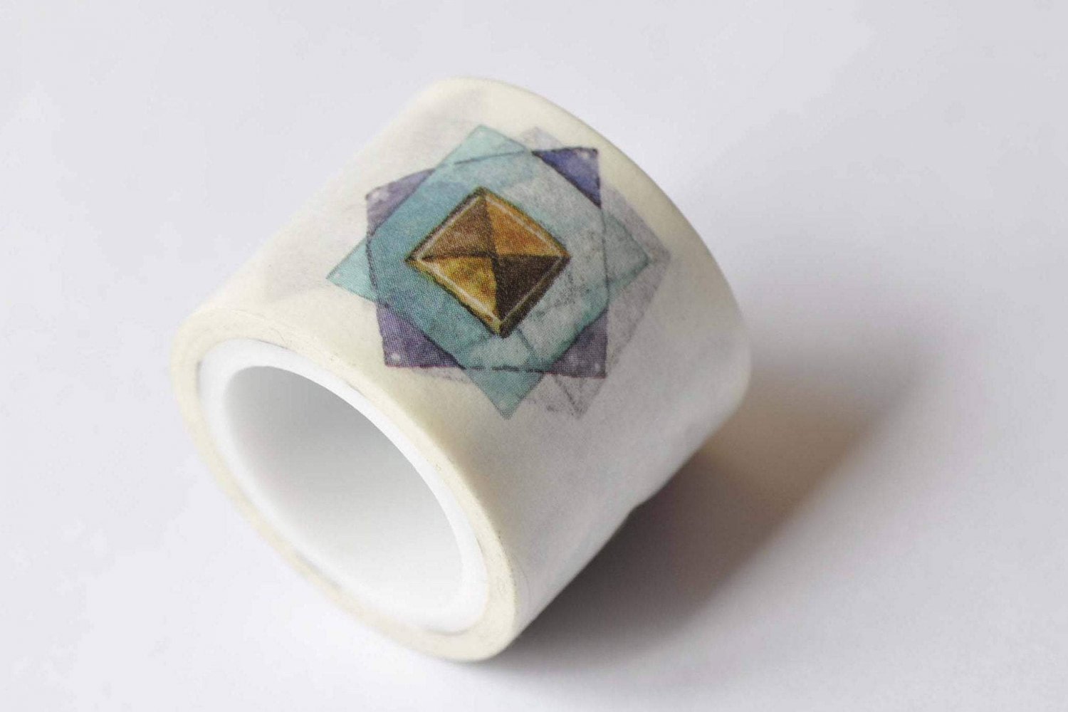 Colorful Geometric Shapes Triangle Pentagon Masking Washi Tape 30mm x 5M Roll A12624
