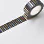 Colorful Stripe Washi Tape Wallpaper Decoration 15mm x 10M Roll A12156
