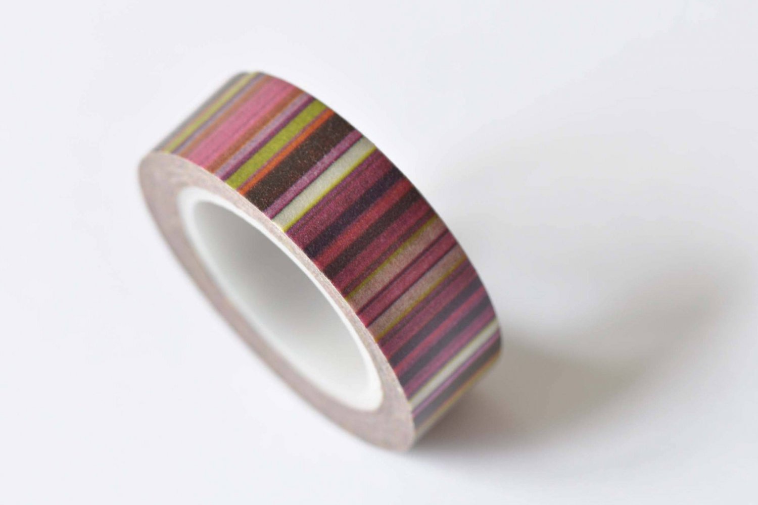 Colorful Stripes Deco Adhesive Washi Tape 15mm Wide x 10M Roll A12457
