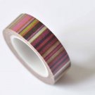 Colorful Stripes Deco Adhesive Washi Tape 15mm Wide x 10M Roll A12457