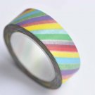 Colorful Stripes Washi Tape 15mm Wide x 10m Roll A12560