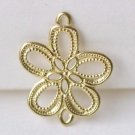 20 pcs Raw Brass Irregular Flower Connector Embellishment A8590