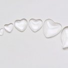Crystal Glass Cabochon Heart Shaped Cameo Various Sizes Available 20 pcs 23.5mm