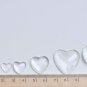 Crystal Glass Cabochon Heart Shaped Cameo Various Sizes Available 20 pcs 25mm