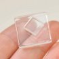 Crystal Glass Square Tile Flat Cabochon Cameo 10mm-35mm 20mm / 50 pcs